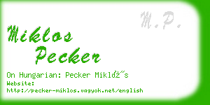 miklos pecker business card